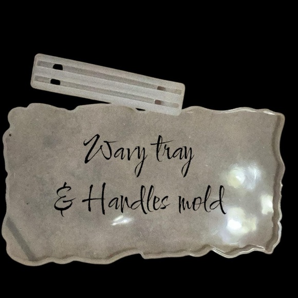 SILICONE MOLD FOR WAVY TRAY AND HANDLES FOR RESIN/EPOXY - Picture 1 of 1